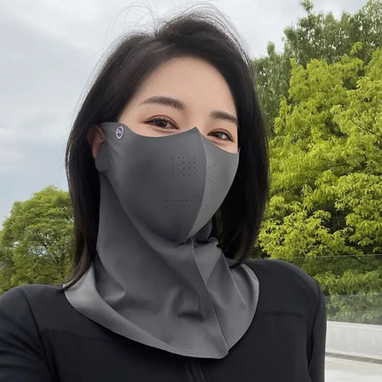 Innovative Ice Silk Neck Mask for Women with Anti-UV Protection and Cool Breathable Design for Sun Protection