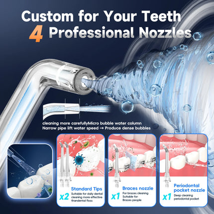 Mornwell 5032 Water Floss Sonic Water Flosser 270ML Tank Oral Teeth Whitening Home Appliance Teeth Cleaner Oral Water Jet
