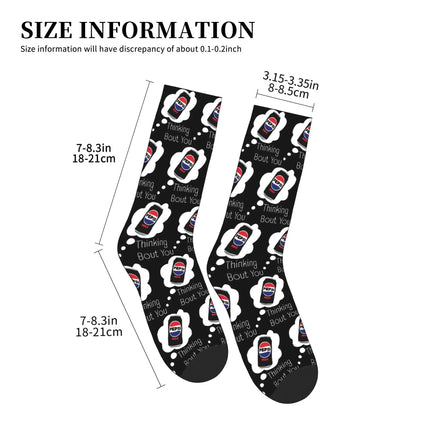 Thinking Bout You Pepsi Max Sports Socks Sweat Absorbing Stockings All Season Long Socks for Man's Woman's Christmas Gifts