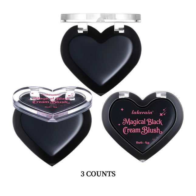 PH Color Changing Magical Black Cream Long-wearing Blush Cheeks Lips Natural Pink Moisturize Long Lasting Makeup Cosmetics