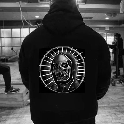 2025 unisex high-quality Santa Claus death hooded sweatshirt, trendy and fashionable, versatile vintage classic sportswear.