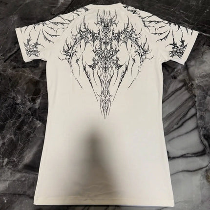Breathedivinity Men's Fashion Fitness Short Sleeve T-Shirt Breathable Comfortable Sportswear round Neck Printed Cotton Top