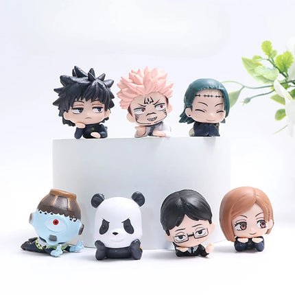 7PCS New Jujutsu Kaisen Anime Blind Box Season 2 Daily Edition Satoru Gojo Megumi Fushiguro and Toge Inugami Male Figures Displa