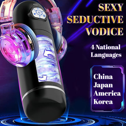 App Controlled Sex Toys for Men Male Masturbator Automatic Cup 10 Thrusting &Rotating Penis Stimulation Electric Male Stroker