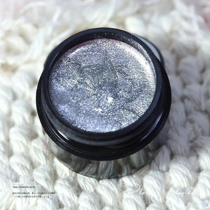 Reflective Glitter Gel Polish Mirror Chrome Effect Gold Silver Black UV Cured Long Lasting Shiny Salon Home DIY Nail Art