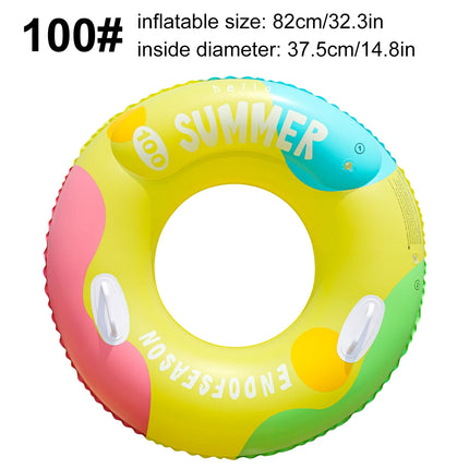 1PC Colourful Inflatable Swim Rings for Pool Parties, Floats for Adults Rings Striped Pool Float, Large Swim Ring for Adults