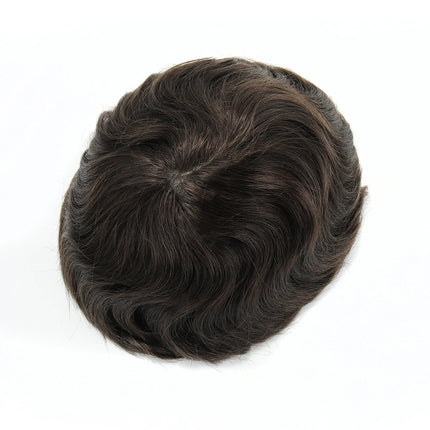 Beeos TJNG 6 inches 0.03-0.04mm Super Thin Skin Men Toupee Hair System Human Hair Protesis Capilar Hombre Pelo Humano