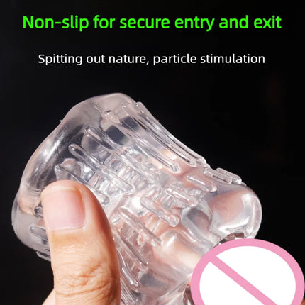 Reusable Glans Masturbation Cup Waterproof Pocket Pussy Masturbator Endurance Exercise Sex Toys for Men Blowjob Male Masturbator