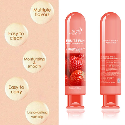200ml Fruit Flavor Sex toy for women men Lubricant Sex Water-based Blueberry Strawberry Peach Sex Oil Vaginal Anal Gel Adults 18