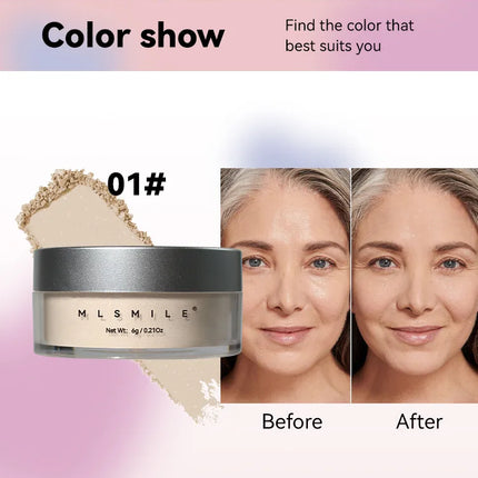 Pink Glitter Setting Powder 4 Color Long Lasting Oil Control Pearlescent Natural Face Matte Shimmer Loose Powder Makeup Cosmetic