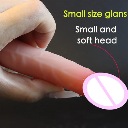 Cheap 4 Sizes Realistic  Silicone Dildo Women Erotic Anal Sex Toys Gay Soft Clitoris Vaginal Masturbators Penis Suction Cup Dick