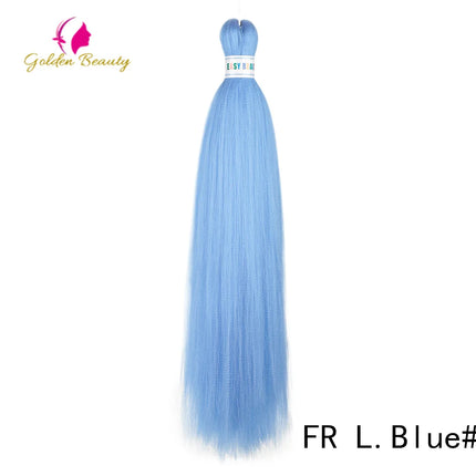 26"Corlorful Selling Jumbo Easy Braiding Hair Ombre Rainbow Braiding Cosplay Hair Synthetic Pre Stretched Hair Braids wigs