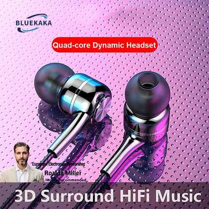 3.5mm Wired Earphone In Ear Headset HIFI Heavy Bass Earbuds Monitor Sports Headset Stereo Music Gaming Headphone With Microphone