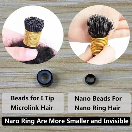 Afro Kinky Curly Brazilian Nano Ring Human Hair 100g=100 Strands 10-28" Hair Extensions Curly Human Hair Weave For Women