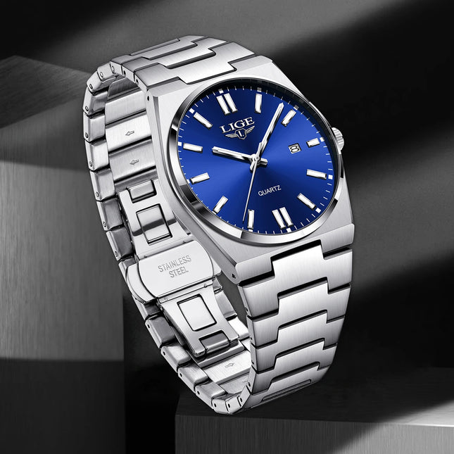 LIGE 2025 New Luxury Fashion Men's Watch Waterproof Luminous Date Quartz Watch Business Wristwatches Montre Pour Hommes Reloj