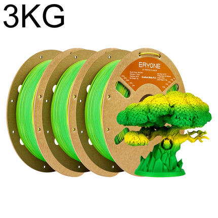 ERYONE 1KG/3K/5KG PLA Matte Gradient Rainbow 3D Printer Filament 1.75 +/- 0.03mm, PLA Matte Multicolor Filament PLA 1KG/3K/5KG