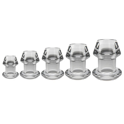 Hollow Speculum Peeking Anal Beads Butt Plug Ass Expander Tunnel Transparent Anus Dilation SM Sex Toy For Couple