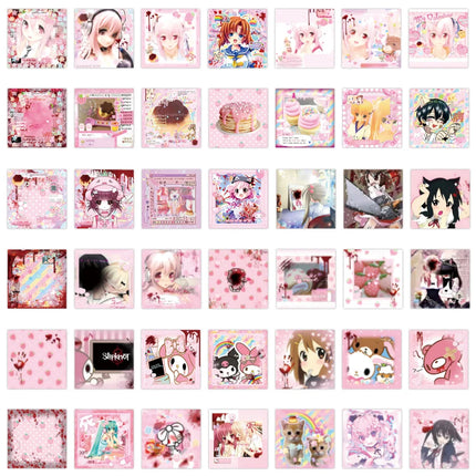 80pcs Cartoon Cute Cutecore Hand Account Decoration DIY Stationery Mobile Laptop Sticker