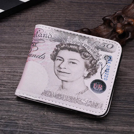 Funny USD Dollar Wallet for Men's Boys Money Clip PU Leather Novelty Gift Women Male Coin Purse Pouch Monederos Para Mujer