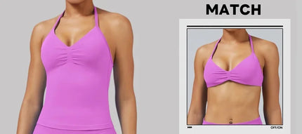 HISTELLO Impact Longline Strappy Top Sports Yoga Vest Women Fitness Tank Top Gym Beautiful Open Back Bra Running Workout Halter