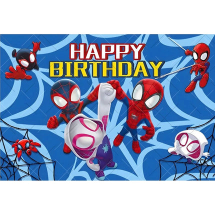Marvel Superhero Backdrops Cartoon Avengers Theme Kids Boys Birthday Party Decor Photography Background Photo Photographic Props