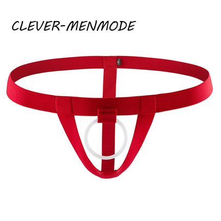 Men's Sexy Thong Exotic Lingerie Cockring Underwear G String Penis Cock Ring Panties Open Crotch Underpants Hombre
