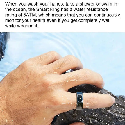 R08 Smart Ring For Men Women Touch Control Function Health Monitor IP68 5ATM Waterproof Skin Temperature Measure Smart Ring New