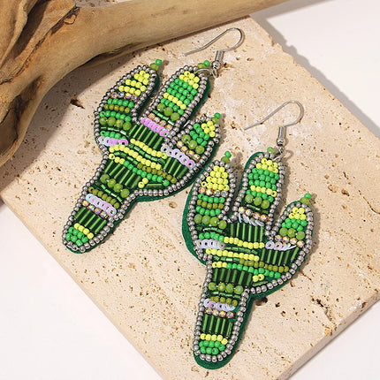 AENSOA Bohemian Starfish Lobster Conch Seed Bead Drop Earrings for Women Handmade Ocean Animal Earrings Summer Beach Jewelry