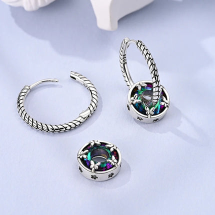 2025 New 925 Sterling Silver Earrings Simple Bow Strawberry Butterfly Hoop Stud Earrings for Wedding Party Women Jewelry Girls