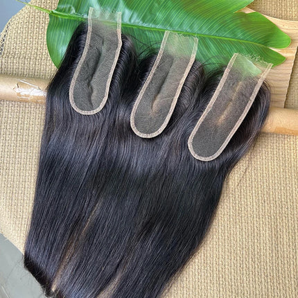 2x6 HD Lace Closure Straight Human Hair Pre Plucked Deep Parting Real HD Swiss Lace Raw Virgin Hair Invisible Melt Skin Hairline