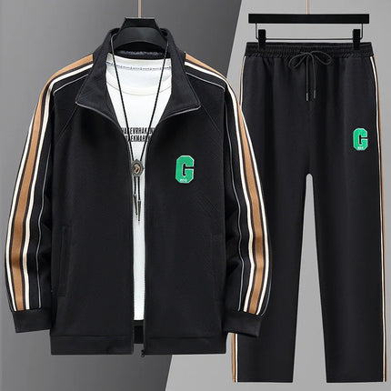 Big Size 10XL Tracksuit Pants Men Straight Fit Wide Leg Track Suit Trouser Male Spring Autumn Baggy Plus Large Elastic Loose 2pc