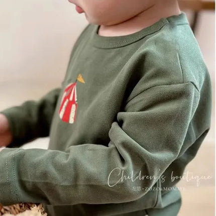 Boys Long Sleeve Tshirt Spring Autumn Cartoon Print Long Sleeve Tops Children Round Neck Bottoming Shirt Casual Pullover TShirt