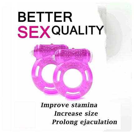 Best Sales Butterfly Vibrating Cock Ring for Men Soft Silicone Penis Ring with Clitoral Stimulator Couples Adult Sex Toy