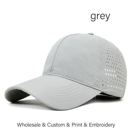 SLECKTON Custom Logo Embroidery Quick-Dry Baseball Cap for Summer Protection Breathable Waterproof Design DIY Picture Print