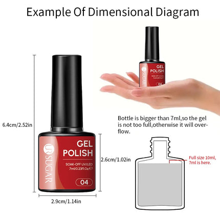 UR SUGAR 7ml All Season Gel Nail Polish Set Nude Pink Red Glitter Semi Permanent UV Gel Kits All For Manicure Soak Off Vernis