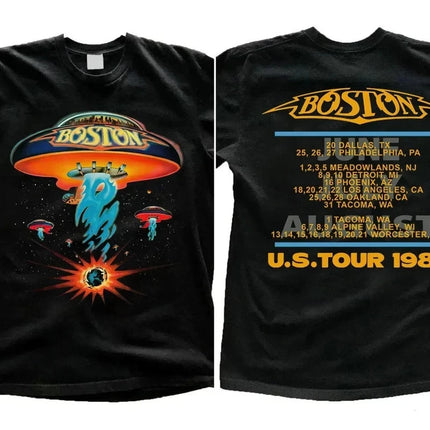 1987 Boston Rock Band Tour Men's and Women's T-shirts Heavyweight T-shirts for Men - Casual, Fashionable and Daily Wear