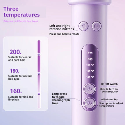 4-in-1 Automatic Curling Iron Multifunction Hair Styler Ceramic Negative Ion Straightener Curler Wand for Women Style Waves