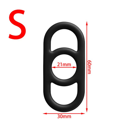【SA】3 Holes Penis Lock Ring Sex Toys For Men Cock Rings Delay Ejaculation Dick Enlargement Silicone Strengthen Erotic Products