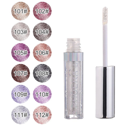 PHOERA Metallic Eye Shadow Diamond Shiny Eye Liner Pen Eyeshadow Long Lasting Shimmer Pigmented Eye Shadow Maquillaje