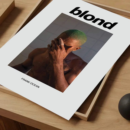 1pc A-Frank Ocean Blond Poster Self-adhesive Art Waterproof Paper Sticker Coffee House Bar Room Wall Decor