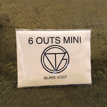 Six Outs Mini by Blake Vogt (Gimmicks and Online Instructions) Magic Tricks Mentalism Illusions Close up Magic Prediction Funny