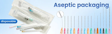 High Toughness Blunt Cannula Tips 50pcs 18G 21G 22G 23G 25G 27G 30G Easy Positioning Disposable Sterile Nose/Lip Micro Cannula
