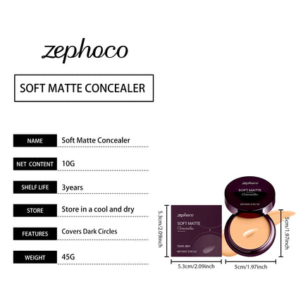 Full Coverage Concealer Waterproof Natural Finish Hydrating Crease Proof Liquid Concealer Makeup for Under Eye Acne Spot