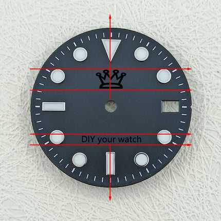 40mm Pepsi GMT Watch Case Custom Logo Dial Fit NH34 Movement Sapphire Glass 316L Stainless Steel NH34 Case C3 luminous