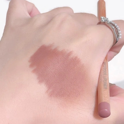 Rose Pink Lip Liner Matte Long Lasting Natural Lipliner Pencil Wooden Pole Nude Brown Lip Liner Lipstick Lips Contour Makeup