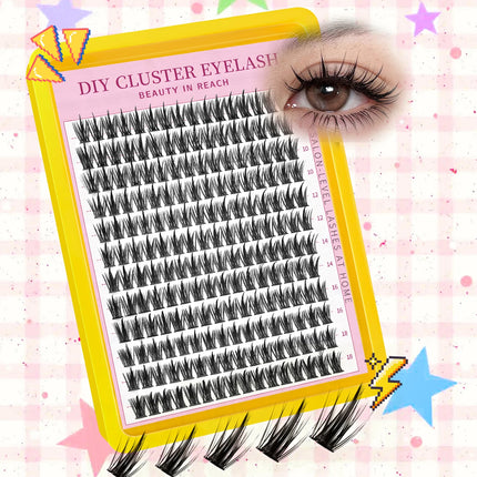 192 Rows Cluster Lashes Faux Mink Eyelashes Cluster Natural Eyelash Extension 3D Russia Strip Individual Eyelashes Cluster
