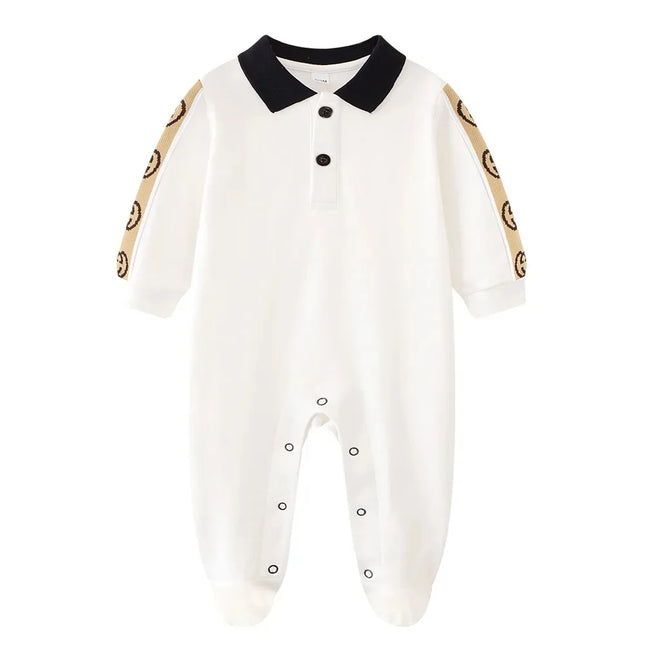Baby Boy Spring Autumn Outerwear Pure Cotton Romper Stylish Newborn Infant Unisex Baby Long Sleeve Bodysuit Korean Version