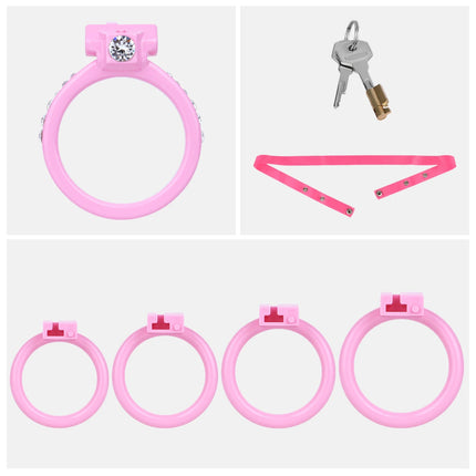 ANOSX Resin Penis Cages Crystal Inlaid Male Chastity Cage Multi-colors Cock Cages With Chastity Belt Imitation Clitoris Sex Toys
