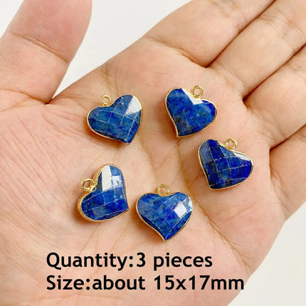 Blue Lapis Lazuli Pendant Gems Cross Hand Oval Shape Natural Stone Lapis Lazuli Charms for Jewelry Making Necklace DIY Bracelet