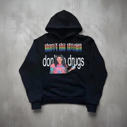 Women Hoodies for Men Emo Long Sleeve Woman Clothes Y2k 2000s Harajuku Autumn Women's Clothing Essentials Hoodie Graphic Goth